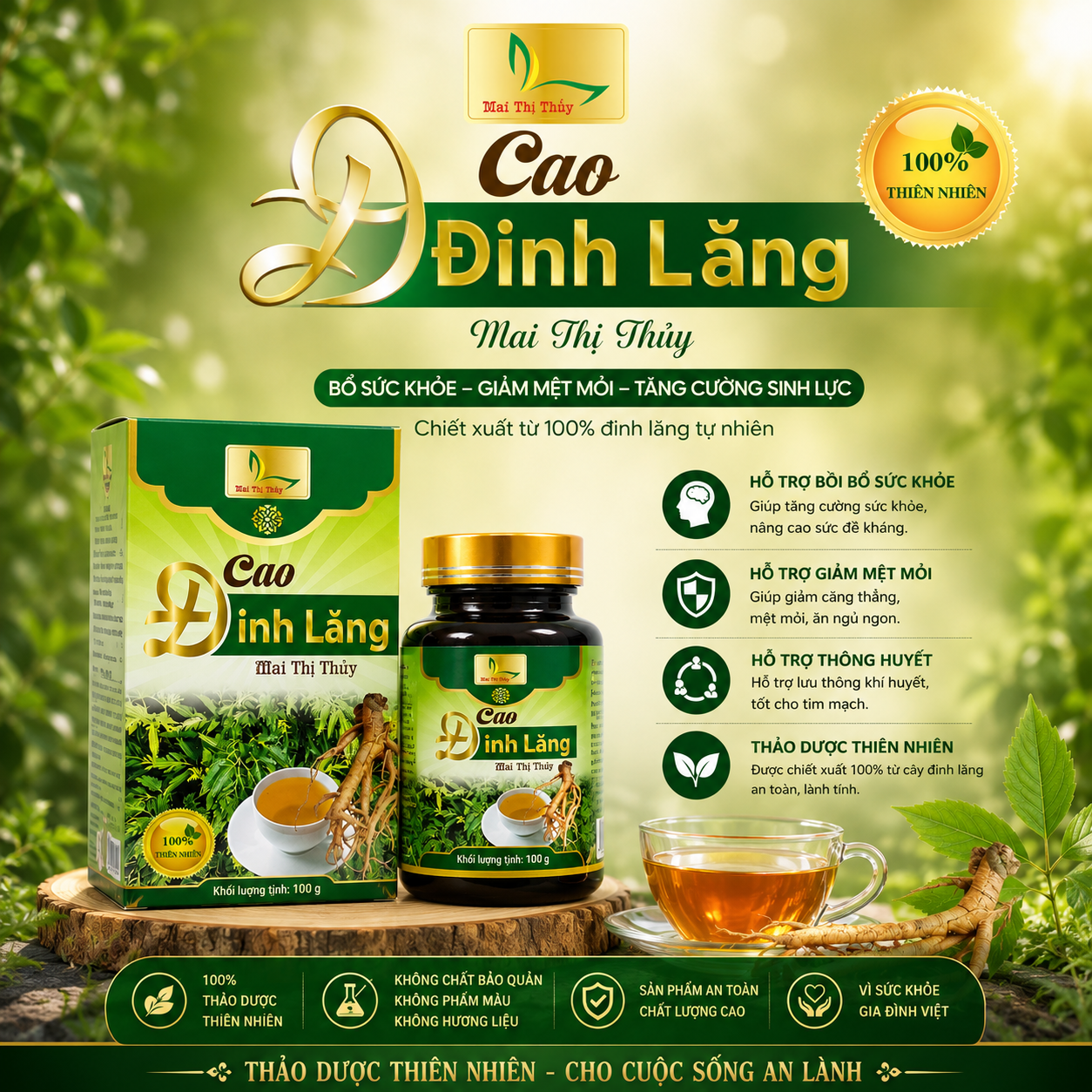 Cao Đinh Lăng Mai Thị Thủy 100g