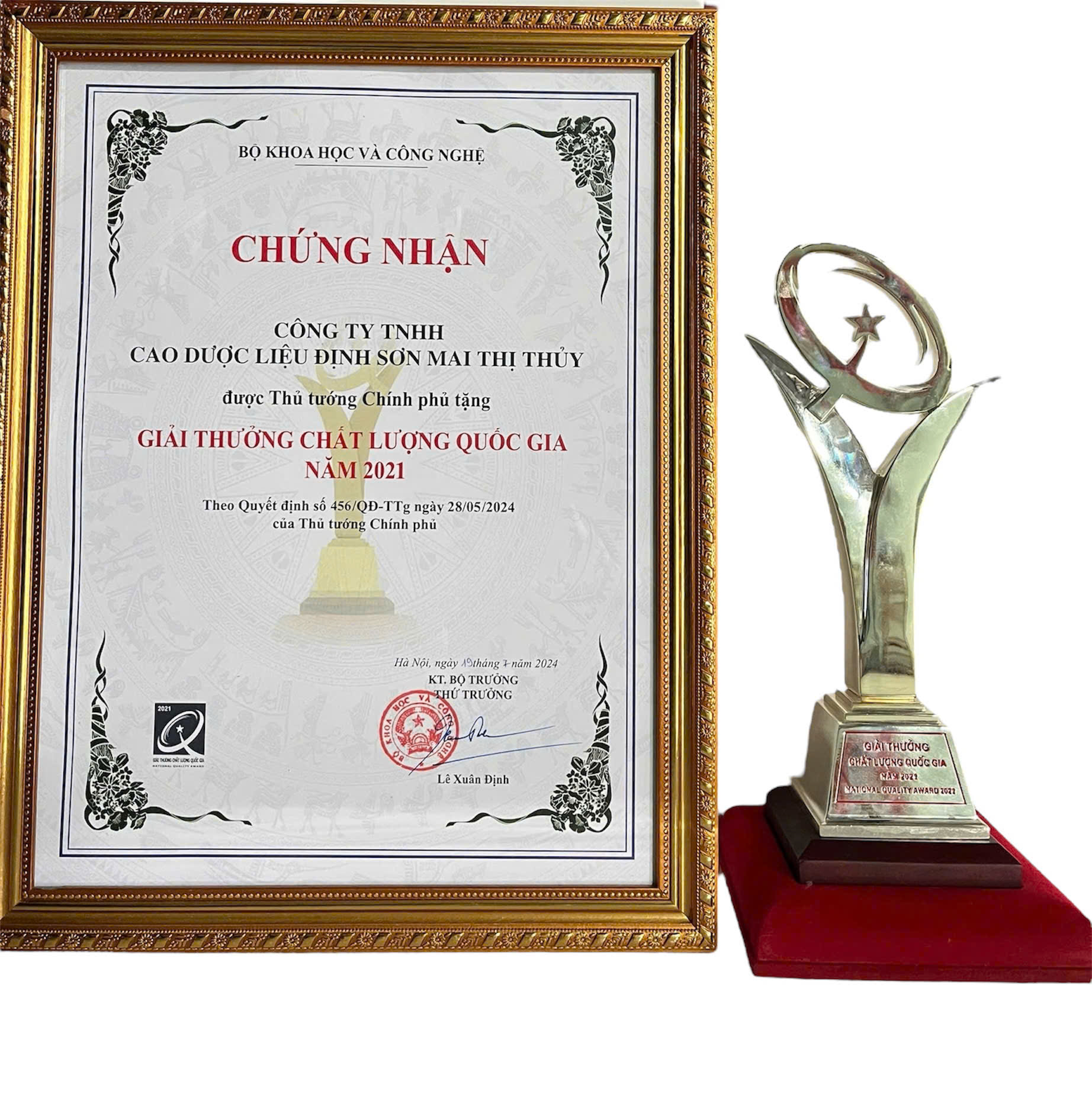 Giải thưởng Chất lượng Quốc gia năm 2021