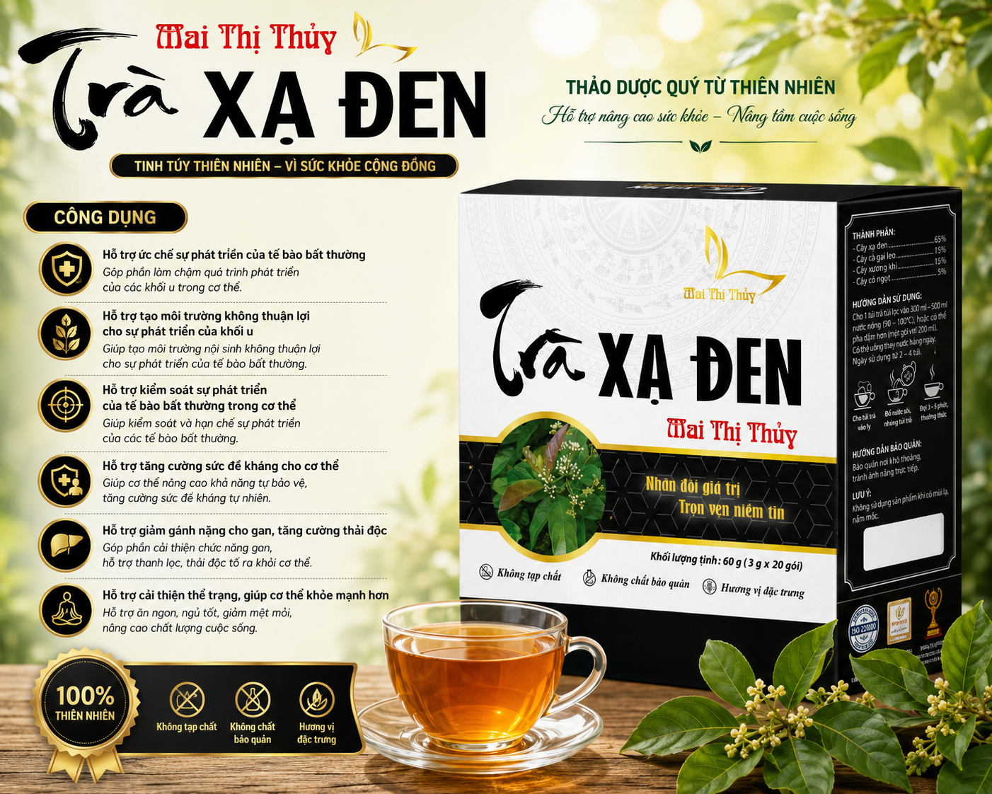 trà xạ đen mai thị thủy